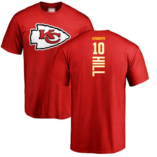 Men Kansas City Chiefs #10 Hill Tyreek Red Backer T-Shirt